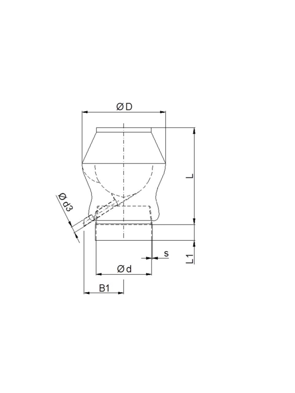 Deflector hoods, socket connection 