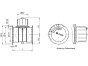 Volume control dampers tightly continuous adjustment (manual operation) with locking screw, flange on both sides, with DIN 1946-4