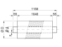 Silencers, circular, effective length 1000 MM