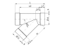 T-pieces 45°  (socket connection)