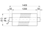 Silencers, circular, effective length 1250 MM