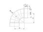 Tubular bends 90° (without segments) 