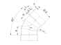 Segmented bends 45° (in segments)