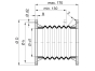 Wellflex sleeves 3 mm, flange connection corrugated, 6-fold