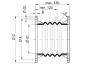Wellflex sleeves 6 mm, flange connection corrugated, 4-fold